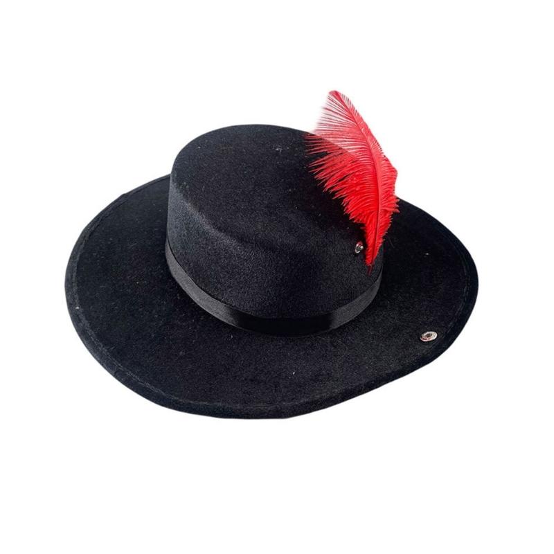 Vintage Fedora Hat Women Men Felt Vintage Hat Casual Festival Hat with Feather