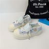 Canvas Shoes Summer Thin One-pedal Canvas Shoes Women's 2025 New Versatile Little White Shoes Casual Board Shoes Tide