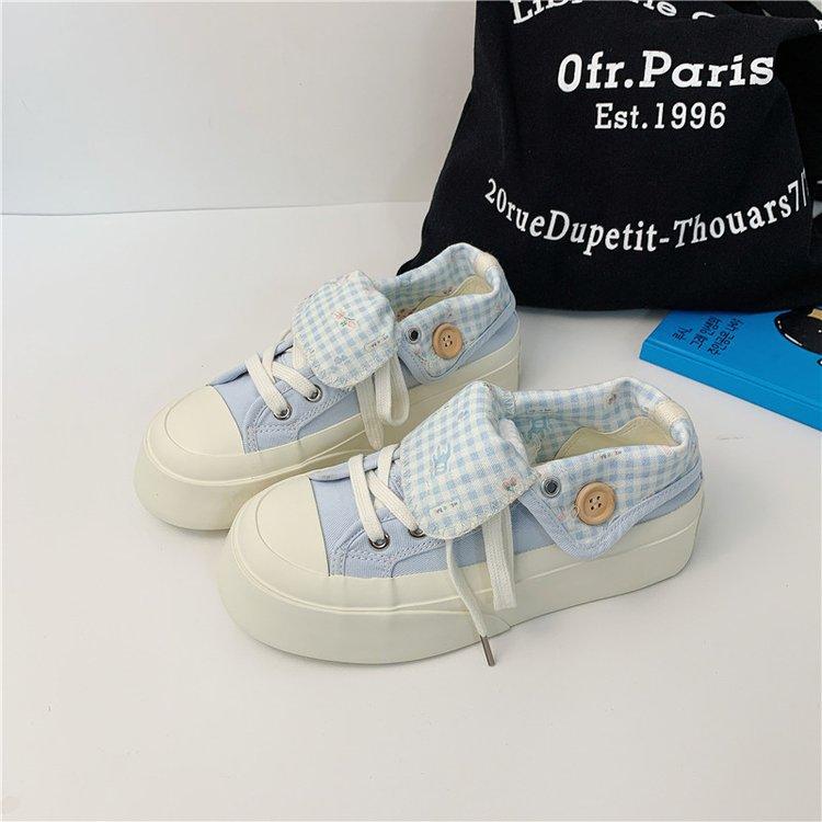 Canvas Shoes Summer Thin One-pedal Canvas Shoes Women's 2025 New Versatile Little White Shoes Casual Board Shoes Tide