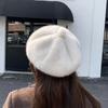 Winter Painter's Hat Vintage Faux Mink Fur Artistic Thickened Fashion Accessories Warmth Adjustable French Style One Size
