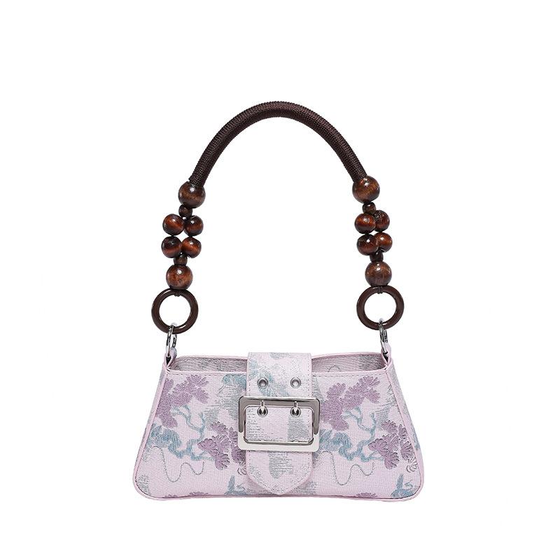 

Новая сумка женская нишевый тренд маленькая квадратная сумка 2025 лето модная простая сумка на плечо ретро сумка-мессенджер для通勤 фиолетовый