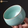 Gold-Inlaid Jade Ru Kiln Ceramic Master Tea Cup