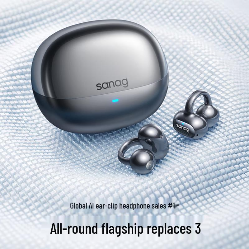 SANAG S8S Ultra Ear-Clip Open-Ear AI Sport Bluetooth Headset