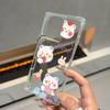 Square Back Tube Protection Clear Case For iPhone 11 14 Pro Max 13 12 16 ProMax 15 Plus Anti-Oxygen,Strawberry Bear Pattern Casing