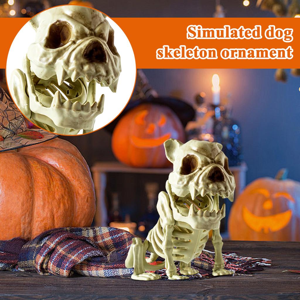 Halloween Pug Skeleton Ornaments, Interesting Animal Ornaments, Add To The Halloween Atmosphere,Suitable For Friends To Send