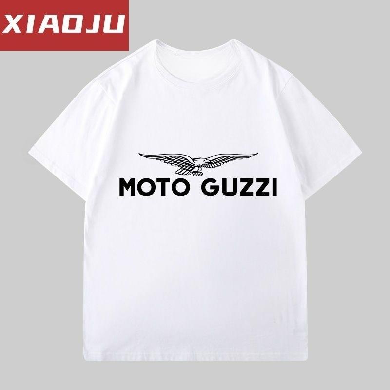 Short Sleeve T-Shirt Men's Trend Brand Personalized Fashion MOTO GUZZI Motorcycle Printed T-Shirt Men's Trend Ins Loose