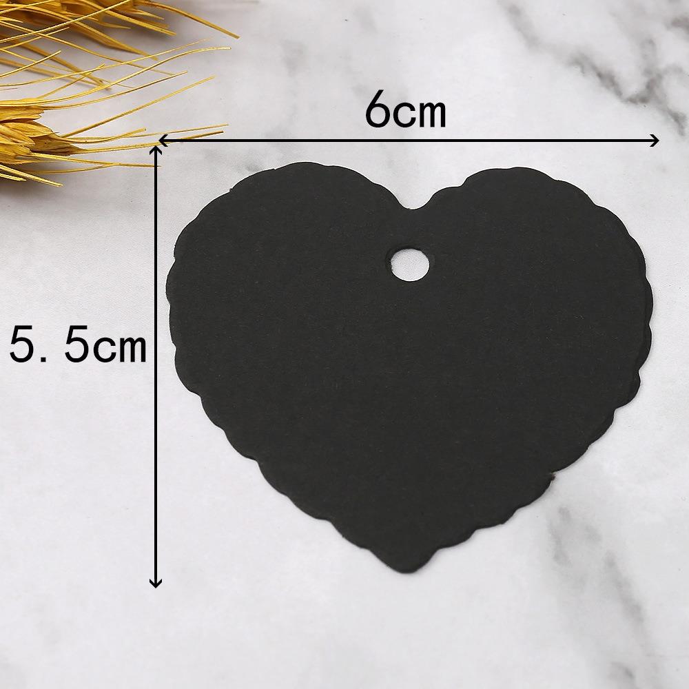 100pcs Heart Shaped Cards Blank Cards Label Kraft Paper Hanging Decoration Hand Gift Hanging Tag DIY Crafts