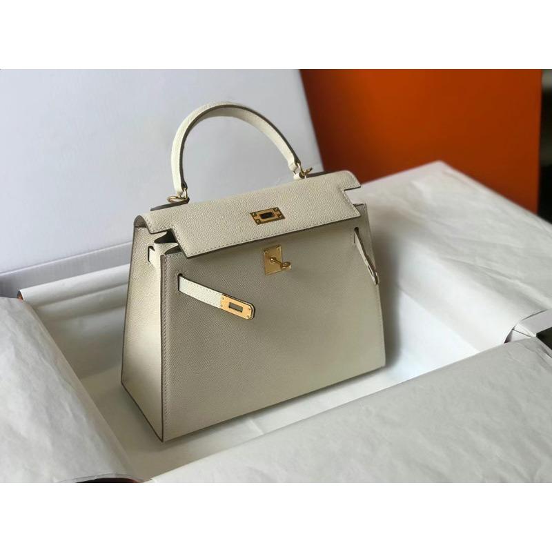 Halbhandgefertigt Leder KL Tasche zweite Generation Palmenmuster tragbar Schulter Umhängetasche Damen Pendeln 25cm leichter Luxus