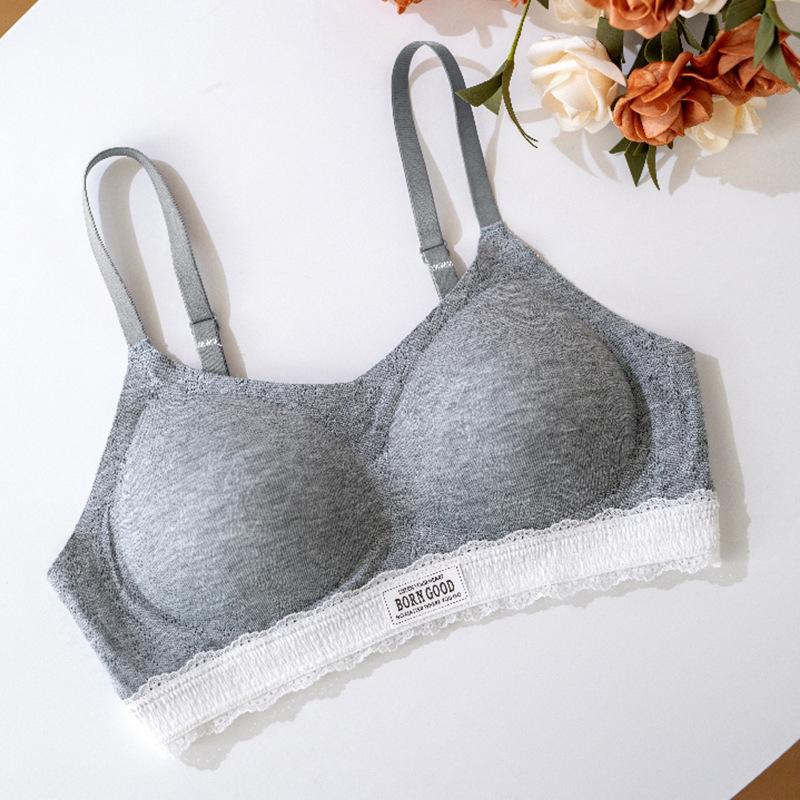 

Женщины Осень и Зима Утолщенные Сборки Без Косточек Маленькая Грудь Плоская Грудь Большое Нижнее Белье S морской синий