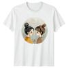 Cute Girls Friendship Womens T-Shirt Art Illustration Birthday Gift For Her
