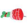 Dog Plush Chewing Toy Soft Bite Resistant Pet Christmas Squeaky Toy for Teeth Cleaning(Red Green )