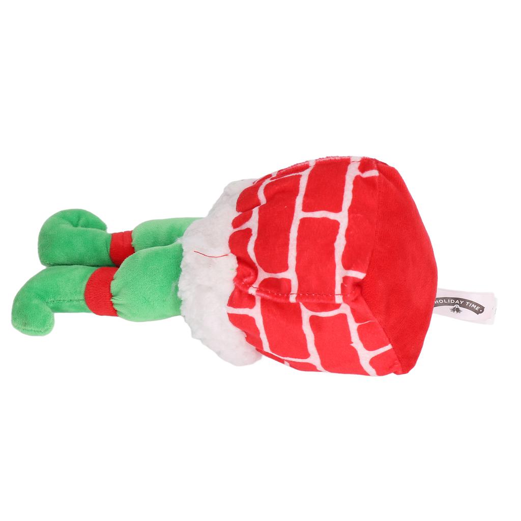 Dog Plush Chewing Toy Soft Bite Resistant Pet Christmas Squeaky Toy for Teeth Cleaning(Red Green )