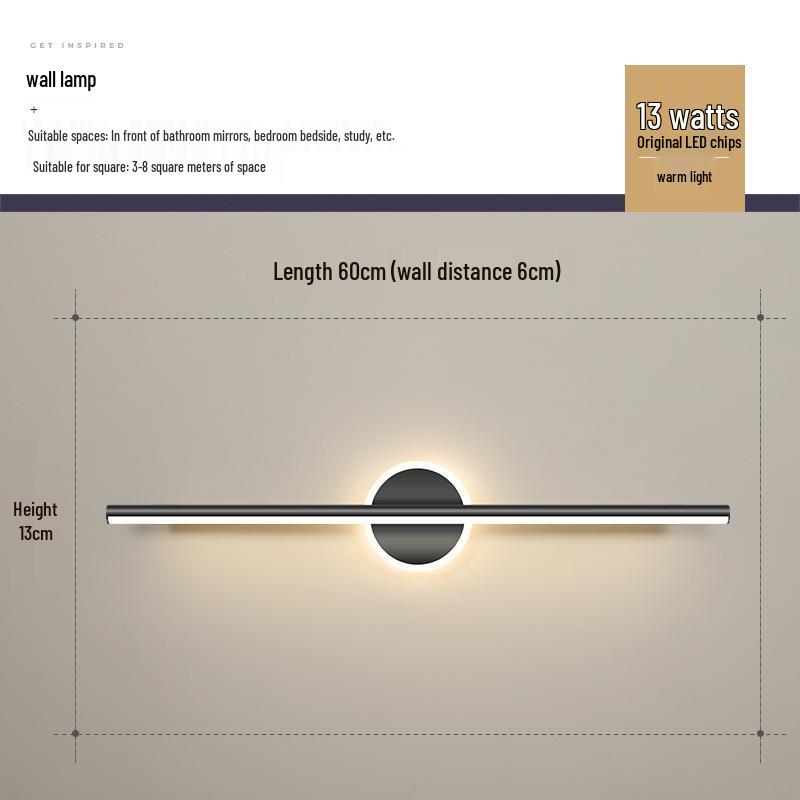 Modern Minimalist Vanity Light for Bathroom Mirror or Dressing Table