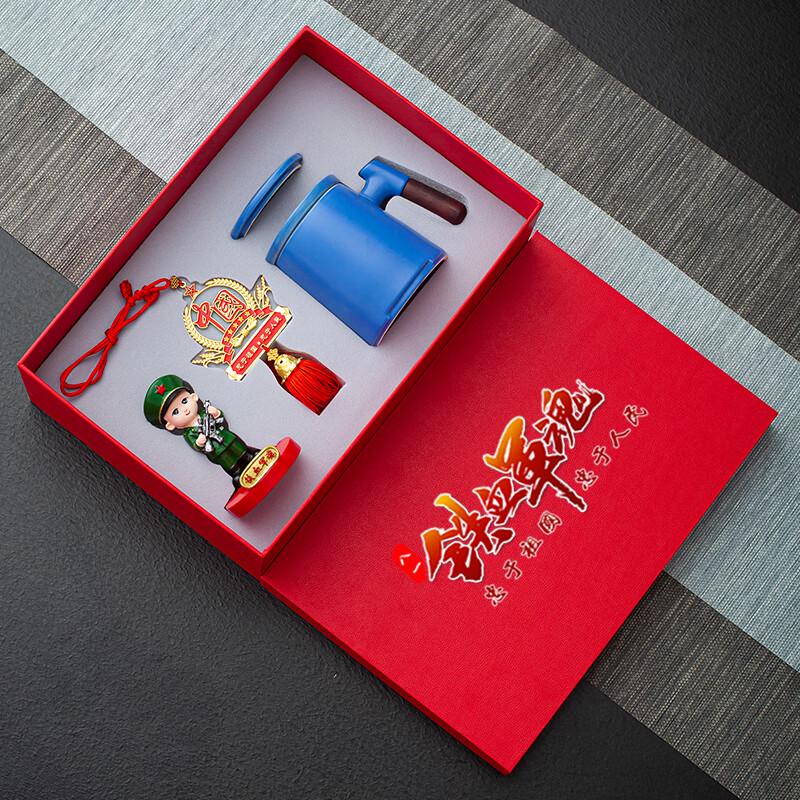 Haofeng Matte Blue Ceramic Tea Set Gift Box