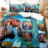 Cartoon Blaze En Monster Machines Snelheid Beddengoed Set Jongens Meisjes Twin Queen Size Dekbedovertrek Kussensloop Bed Jongens Volwassene