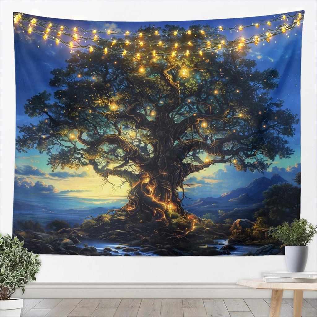 Dramatic Storm Tornado Tapestry Wall Hanging Decor Sky Weather Lightning Art Moody Cloudscape Decor for Living Room Home Accent