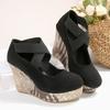 Large Size Waterproof Table Slope Heel Single Shoes Women's Spring and Summer New Single Shoes Women's Sandals Women