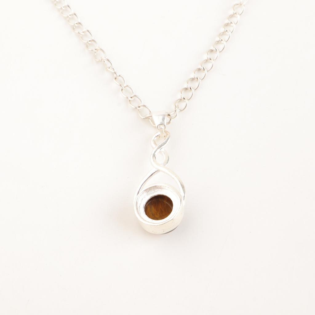 Yellow Tiger Eye Gemstone 925Sterling Silver Jewelry Handmade Women Pendant Gift CP-25-27