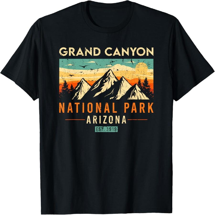 

Grand Canyon Est 1919 Arizona Vintage Retro National Park T-Shirt XXXXXL чорний