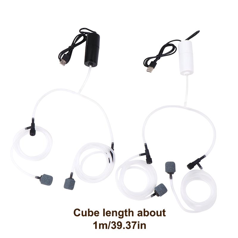 Aquarium Usb Oxygen Air Pump Fish Tank Portable Dual-Hole Silent Air Compressor Aerator Portable Mini Small Oxygenator