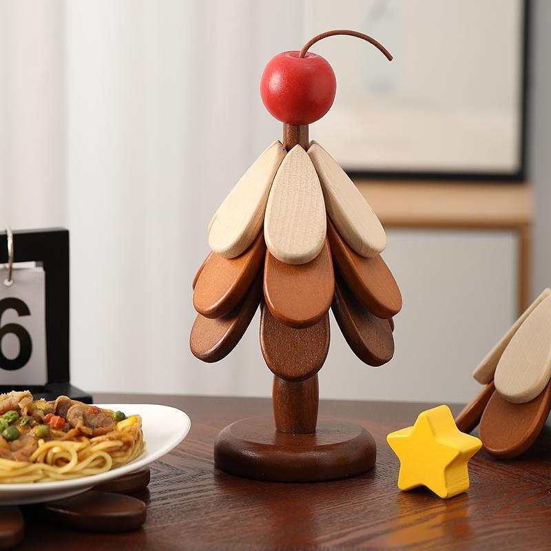 Tree Insulation Mat Solid Wood Dining Table Anti Scalding Mat Pot Mat Festival Gift Creative And Personalized Home Decoration