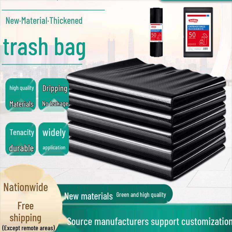Sodolike Black Thickened Flat Top Commercial Garbage Bags