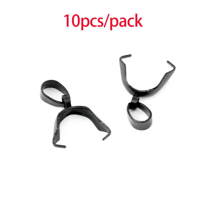 

20-10Pcs/Lot Stainless Steel Pendant Clasp Pinch Bail Clips Hook Connectors Gold Color for Necklace DIY Handmade Jewelry Making 3x15mm