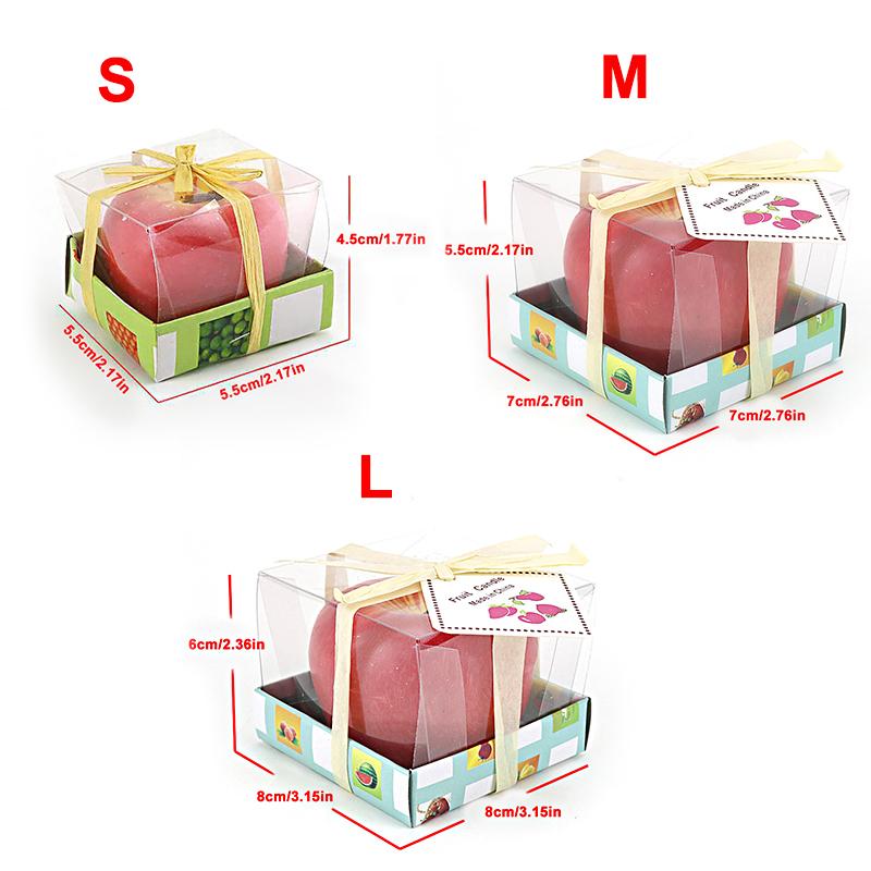 1PCS Red Apple Candle Christmas Gift Christmas Candle Fruit Candles Wedding Gifts Birthday Candle