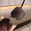 New Oversized Square Metal Half Frame Shades Sunglasses Women Vintage Gradient UV Resistant Sunglasses  Para Hombre