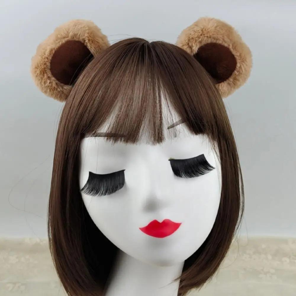 Bear Ears Headgear Plush Girl Headwear New Headpiece  Makeup
