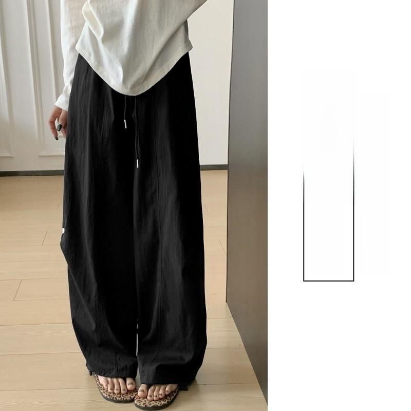 Casual High Waist Embroidered Wide Leg Pants For Women Summer Lightweight Linen Style
