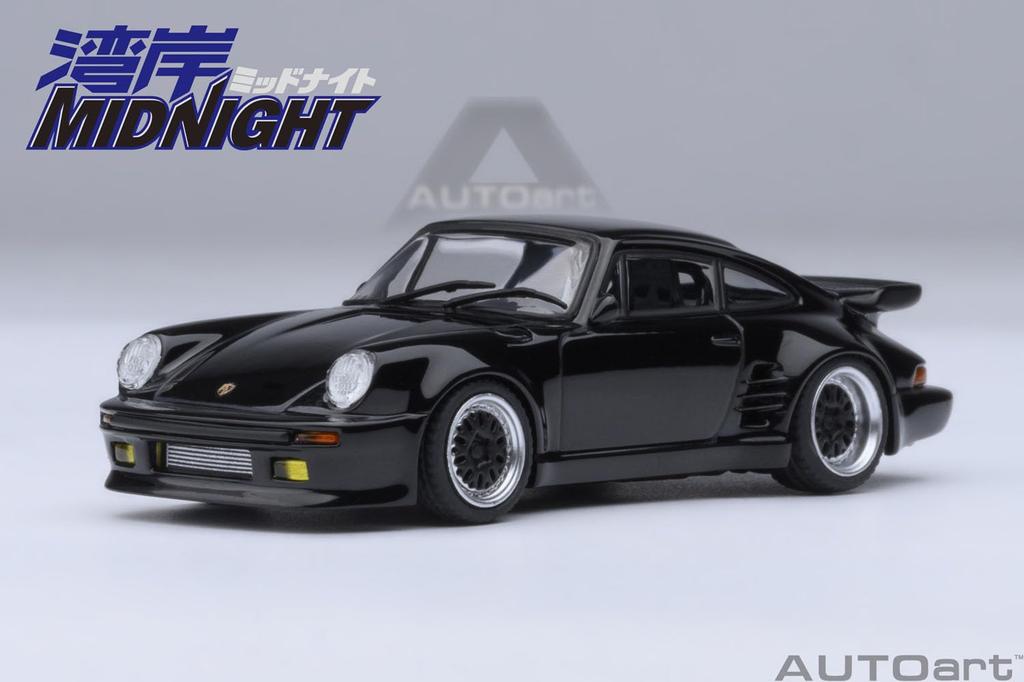 AUTOart 1/64 Scale Porsche 911 (930) Turbo "Wangan Midnight" Blackbird (Volume 1 Specification) Finished Model 20636