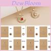 Elegant 18k Gold Cubic Zirconia Birthstone Moon Pendant Necklace For Women