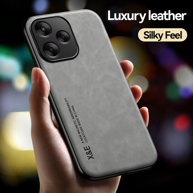 For Xiaomi Poco M6 4G Case Magnetic Leather Back Cover For Xiaomi Poco M6 4G Cases PocoM6 Protective Shockproof Shell Capas