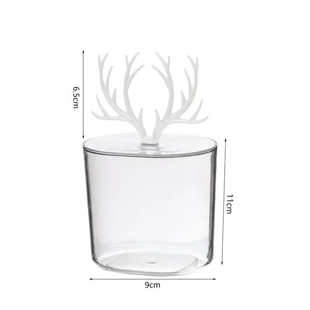 New Makeup Cotton Pad Organizer Storage Box For Cotton Swabs Rod Cosmetics Jewelry Bathroom Qtip Container with Bamboo Lid