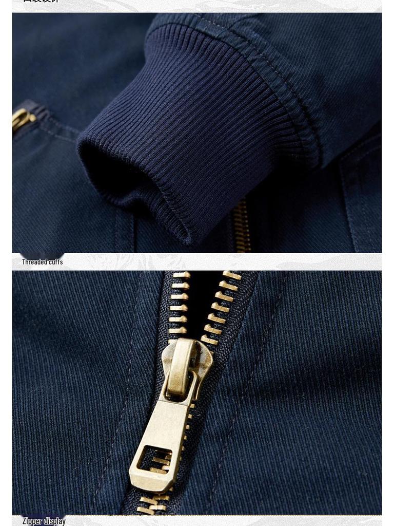 Herren Plus Samt Lammwollmantel: Lockere Fliegerjacke für Jugendliche, Baumwoll-Oberbekleidung für Herbst und Winter.