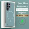 Ultra Slim Frameless Skin Feel Phone Case For Samsung S25 Ultra S24 Plus S23 S22 S26 Ultra For Magsafe Magnetic Protection Cover