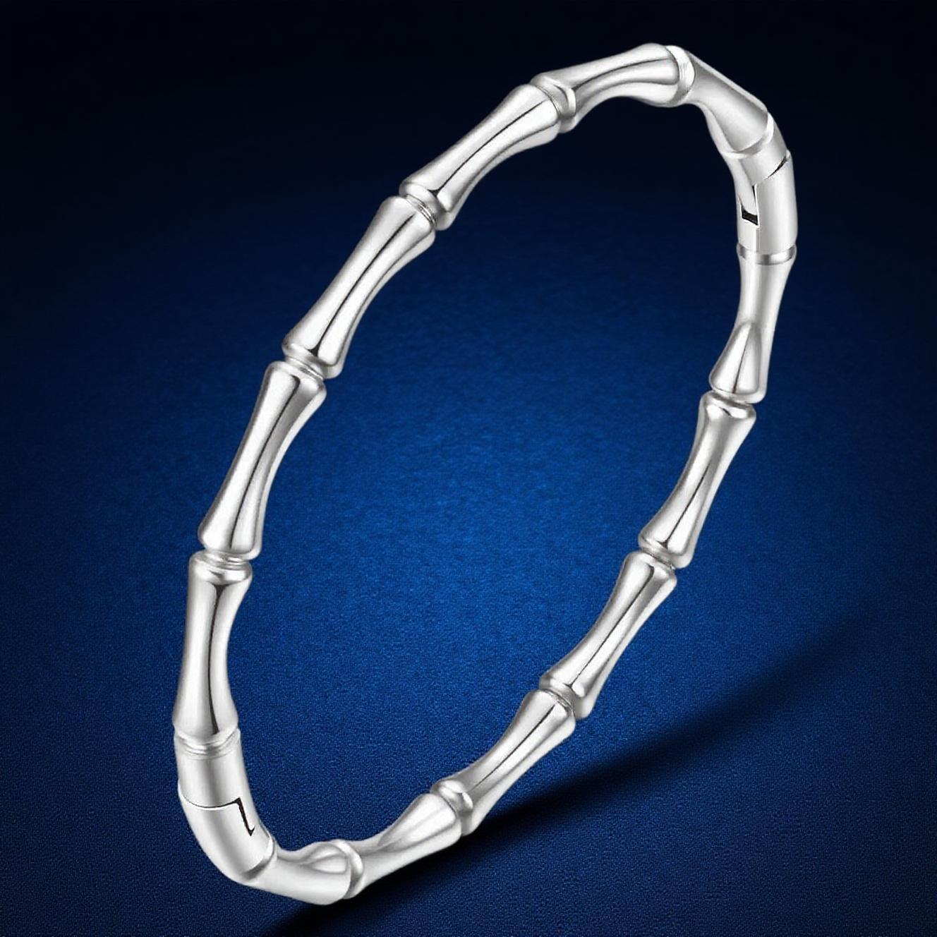 Women s High-End Titanium Stainless Steel Bamboo Bracelet: No-Fade, Summer Jewelry