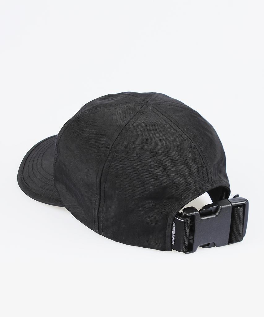 PEACE MAKER Shirring Nylon 6P Cap (Black)