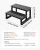 Hot Tub Step, 2-Step Spa Outdoor Stairs, Heavy Duty 599.5 mm Wide PP Above-Ground/Inflatable Pool Ladder with 145.2 kg Weight Capacity, Multi-Use for