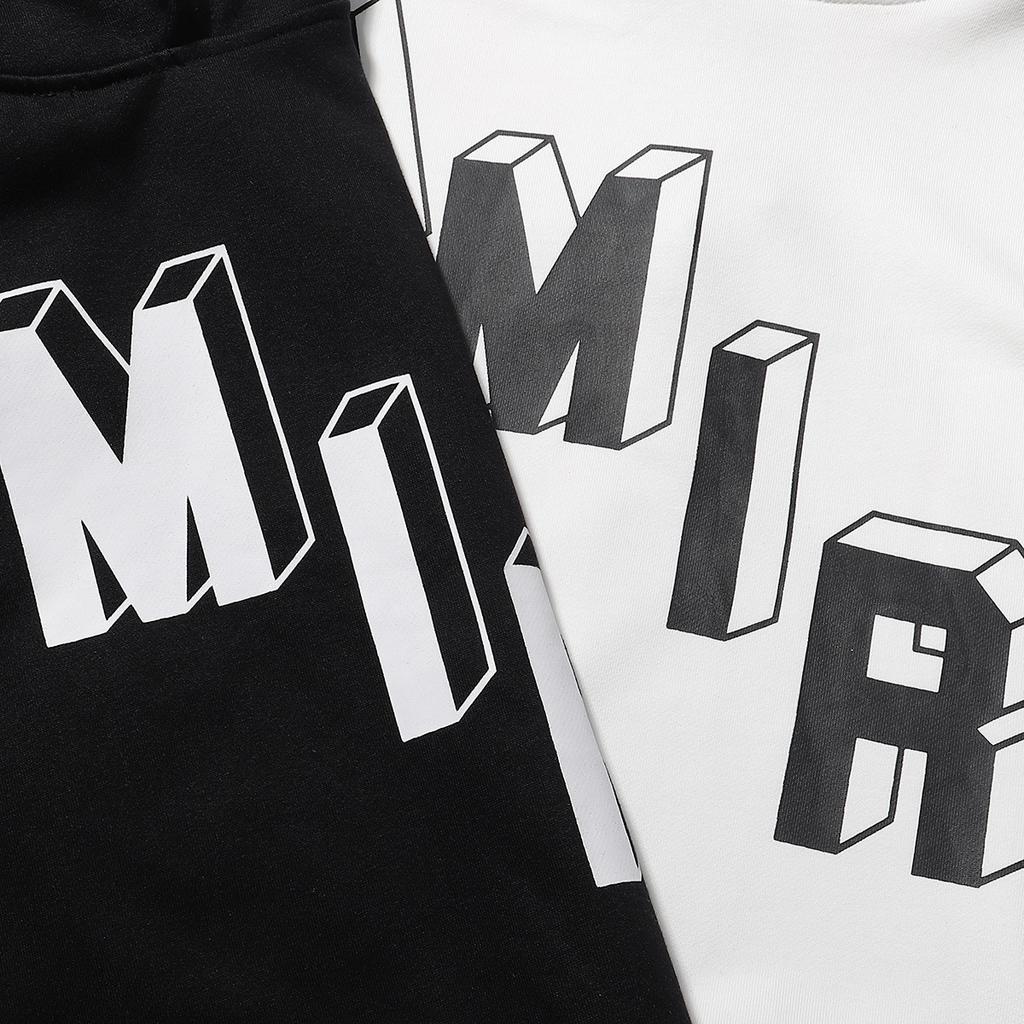 887 Amiri Frühling und Herbst Locker Übergröße Dünn Hochwertige Baumwolle Kapuzenpullover für Paare