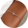 Zierliches Kreuz-Armband - 925er Sterlingsilber/18 Karat Vergoldet CZ-Kettenarmbänder für Damen Trendiger Religiöser Christlicher Schmuck Geschenke