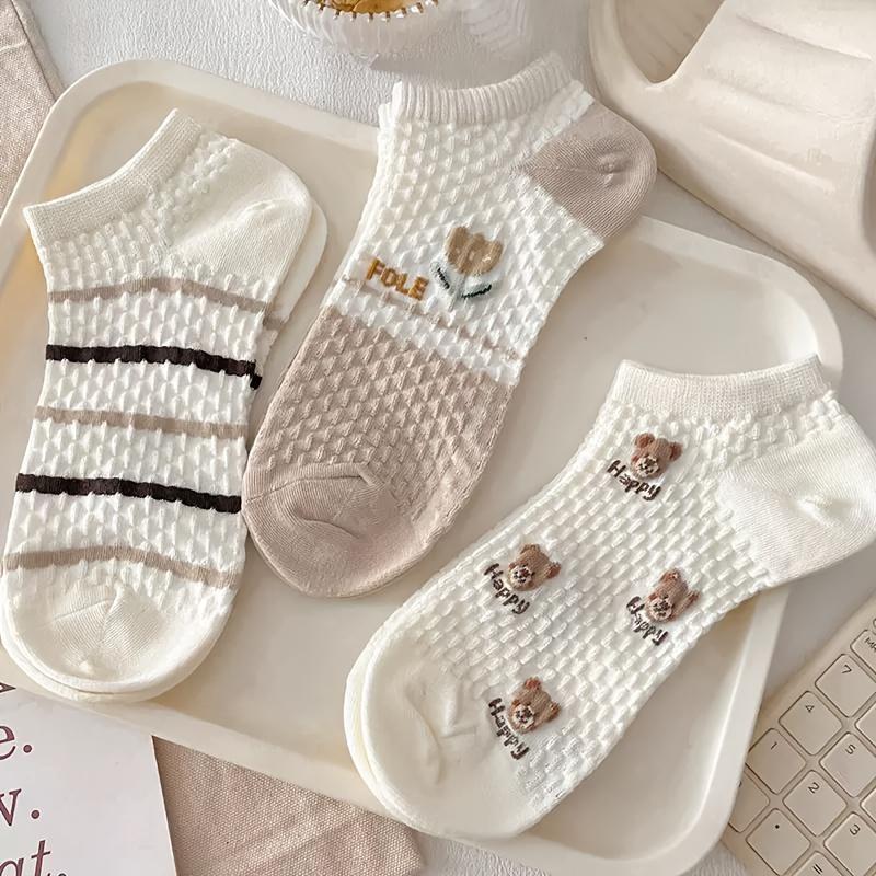 Women's Short Socks Cute Ankle Socks for Summer Spring Fall, Breathable Stylish