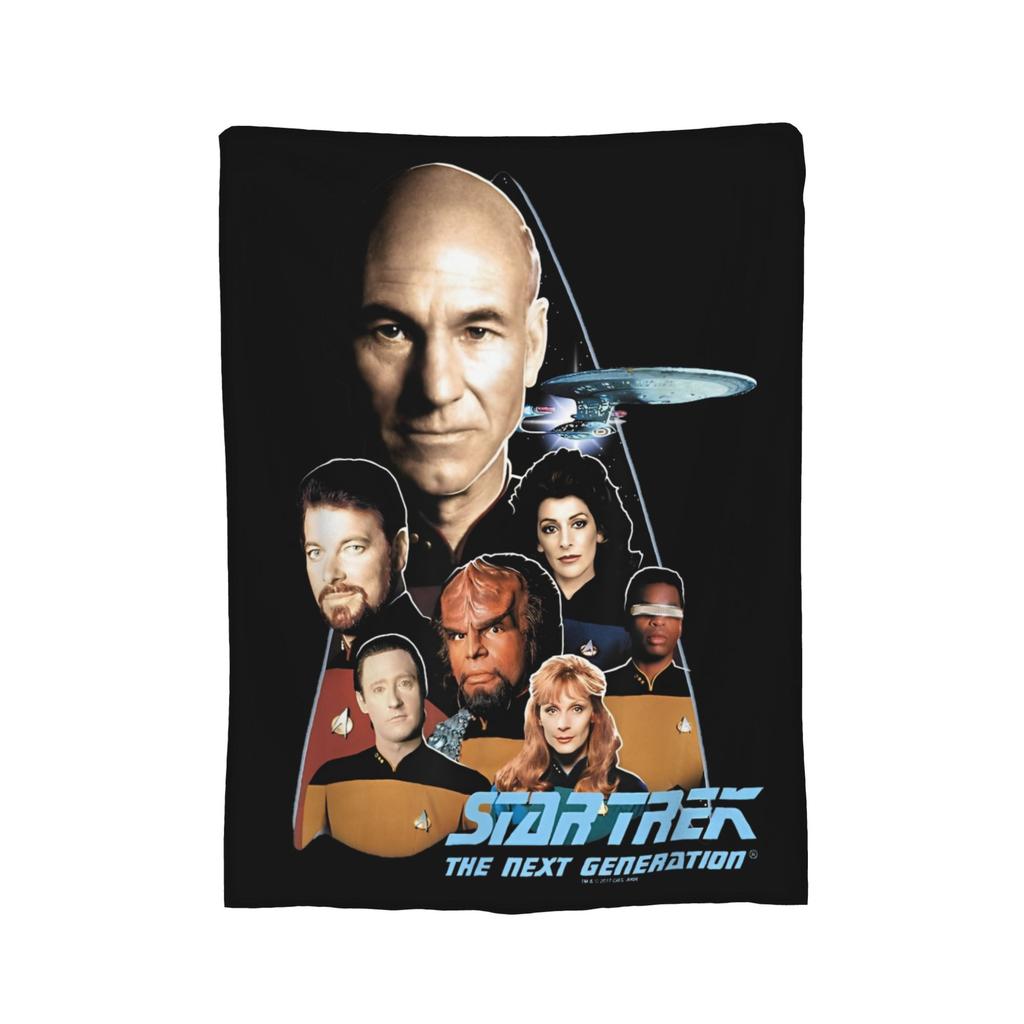 Stars Treks The Next Generation Bridge Crew Portraits Blankets  Fuzzy Warm Throw Blanket for Home Restaurant Textile Decor,