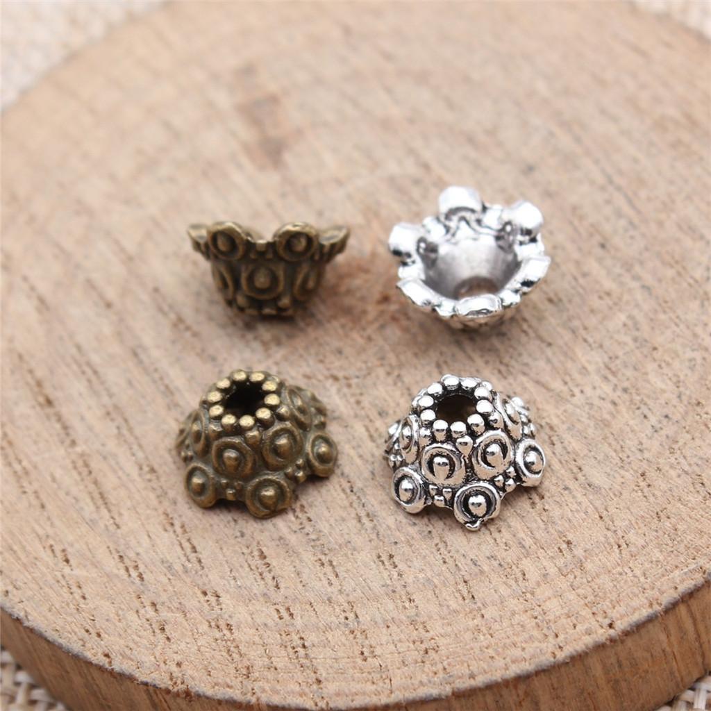 Textured Bead Cap Charms Dome Covers For Pearl And Gemscolor Jewelry Findings