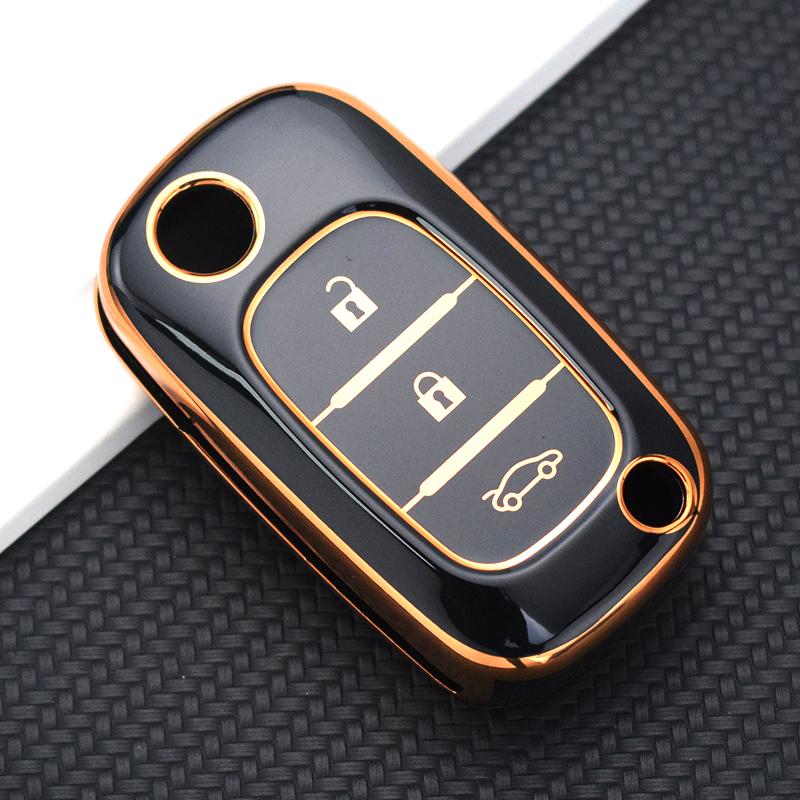 

Чехол для ключей из ТПУ, держатель для брелока для Renault Megane 3 Fluence LADA Priora Granta Xray для Mercedes Smart Fortwo Forfour, защитные аксессуары Key Case чёрный