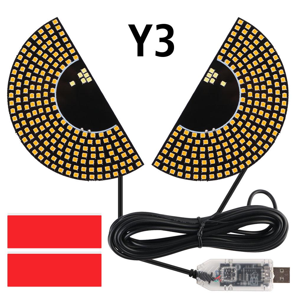 Car Windshield Glow Flexible LED LED Signal Lights Flashing LED Decoration Light Panel Devil Eyes Light For Car Windshield USB