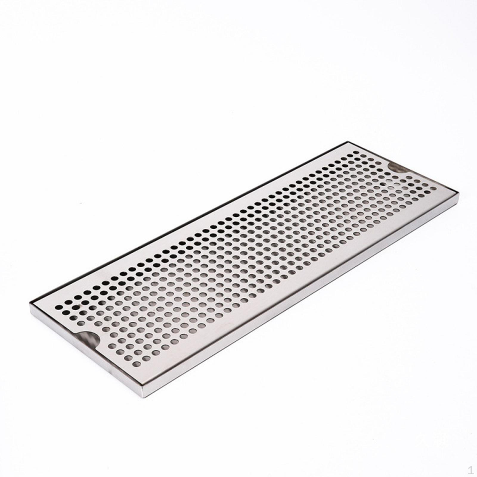 Beer Drip Tray for Beverage Drink Dispenser Rectangular Drain 304 Stainless Steel Club Home