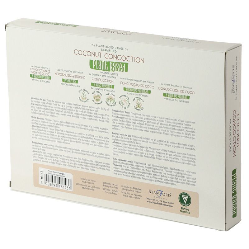 6x Coconut Incense Sticks Plant Based Stamford
