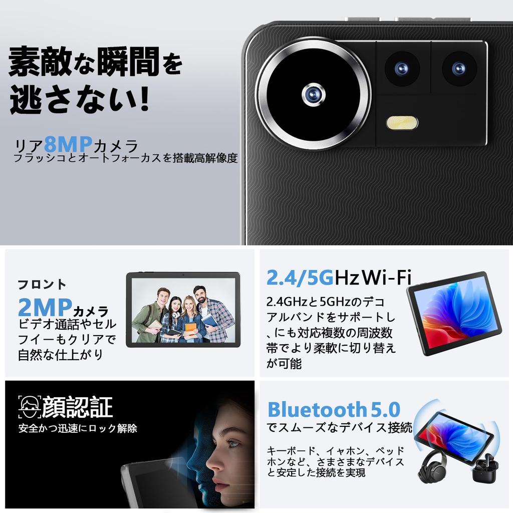 COOPERS CP31 Android 15 T606 20 GB RAM fysisk 14 GB 128 GB lagring 1 TB Widevine Ansiktsgjenkjenning GSM Nettbrett, 10,1-tommers, 8-kjerners CPU, 2,4/5 GHz Wi-Fi, (6GB +